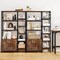 Costway 55.5" Tall Bookcase with 2-Door Cabinet Metal Frame Freestanding Display Rack